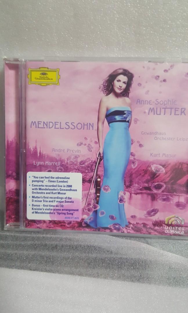 Cd|anne Sophia mutter Mendelssohn violin concerto  piano musicvenglish
